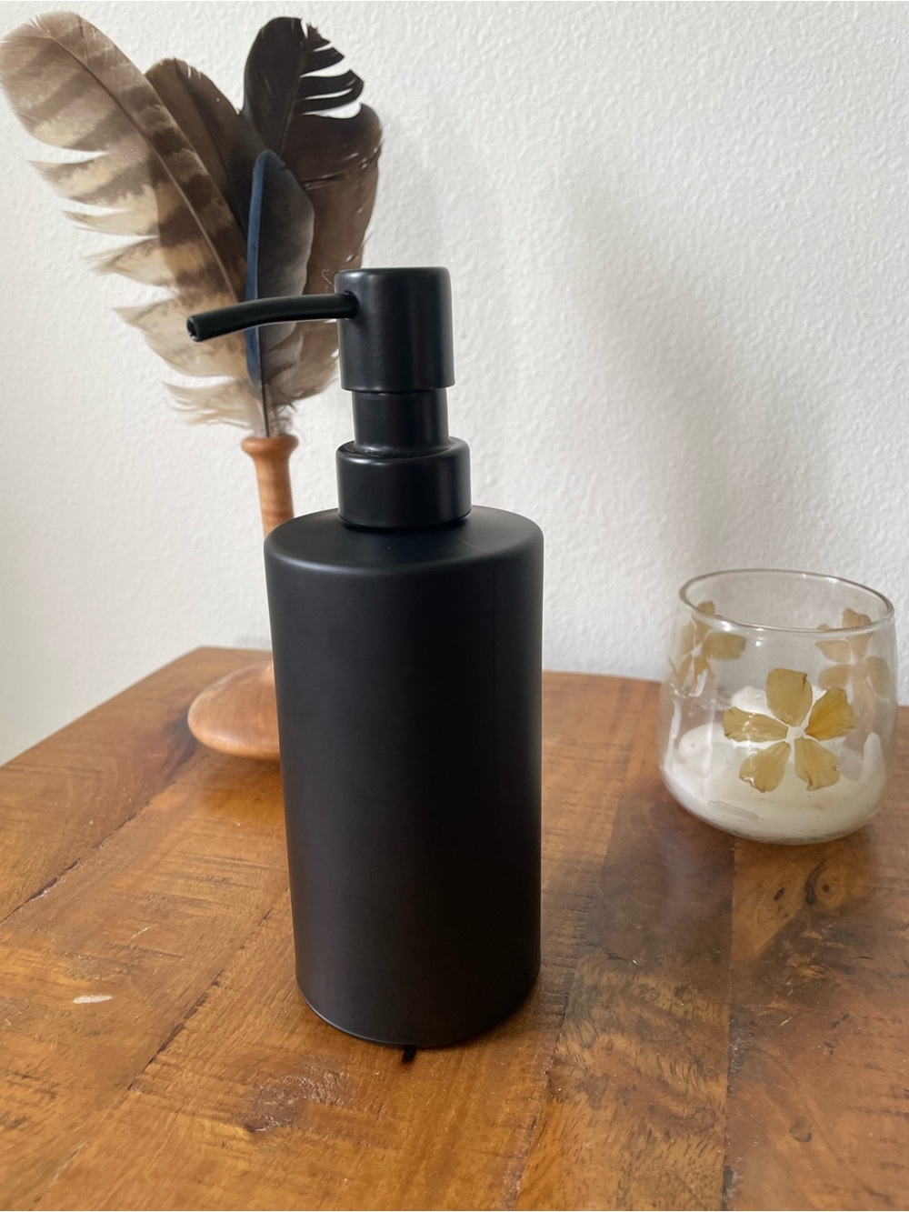Matte Black Ceramic Soap Pump Dispenser